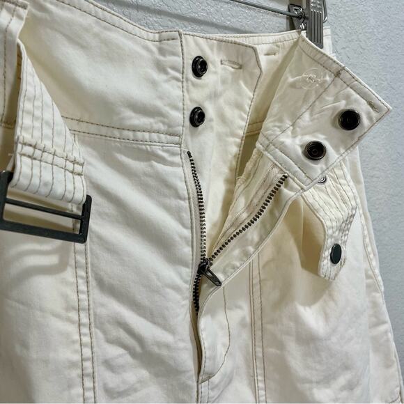 Pistola x Revolve Arita Paperbag White High Rise Cuffed Shorts Size 27 - Picture 8 of 13